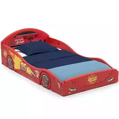 Boys Pixar Cars Lightning McQueen Plastic Toddler Race Car Bed Kid Child • $84.79