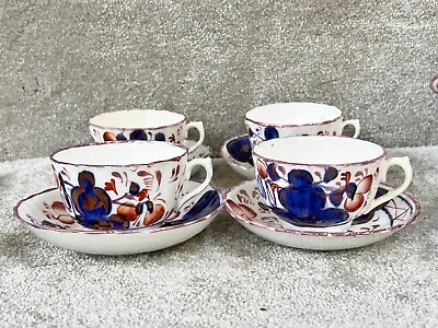 Vintage Allertons Welsh Gaudy Tea Cup And Saucer Set Ceramic Pottery • £38.99