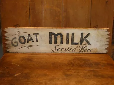 Old Paint Original Goat Milk / Fudge Wood Restaurant/diner Sign Vintage Antique • $265