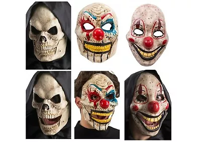 £12.99 • Buy Adults Moving Mouth Skull Clown Mask Scary Horror Halloween Fancy Dress Talking