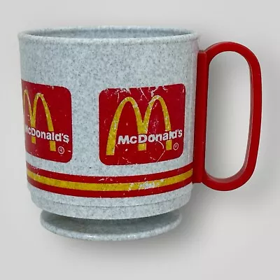 McDonald's Vintage Coffee Travel Mug Cup Plastic Whirley Industries NO LID • $7.95