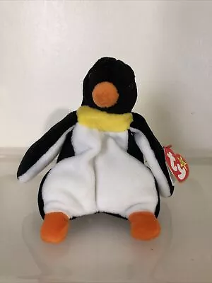 TY BEANIE BABY ORIGINAL 1995 WADDLE THE PENGUIN Mint Condition W/ 4 ERRORS!!! • $90