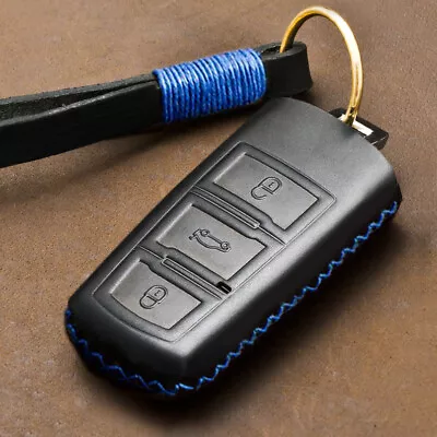 $26.15 • Buy For VW Volkswagen Passat CC Magotan 3 Buttons Leather Key Shell Holder Fob Skin