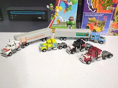 Vintage 1980s Yatming Kenworth Semi Tractor Truck Cab Lot 5 And 2 Trailers  • $67.99