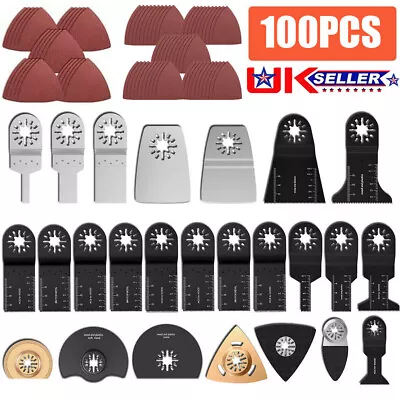 100PC Oscillating Saw Blades Multi Tool Accessories Metal Wood For Makita Dewalt • £18.99