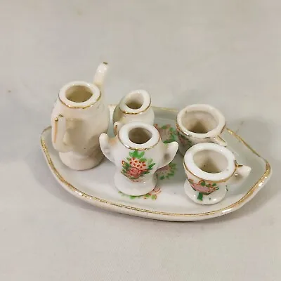 Vtg Miniature Tiny 6-piece Doll Tea Set Made In Occupied Japan By Pico Floral • $9.97