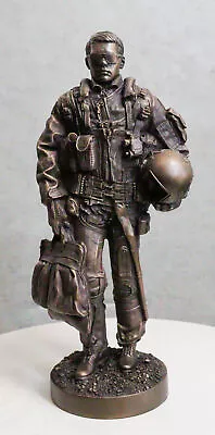 Jet Fighter Pilot In Uniform Statue Military Figurine 12.5  Height By Summit • $79.99