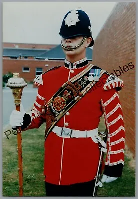 Military Photograph Queens Lancashire Regiment Drum Major With Mace & Medals • £3.50