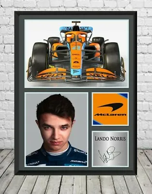 Lando Norris Signed Photo Print Poster Mclaren Formula One Memorabilia • £7.59