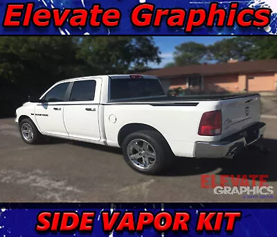 $79.99 • Buy Fits Dodge Ram 1500  Side Vapor Stripes Graphics Vinyl Decals Stickers 2009-2018