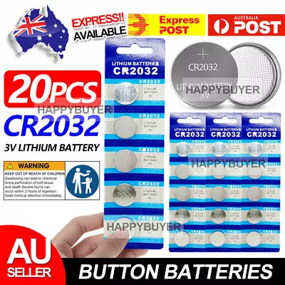 20x Cr2032 3v Lithium Cell Battery 5004lc 2032 Br2032 Button Batteries • $6.45