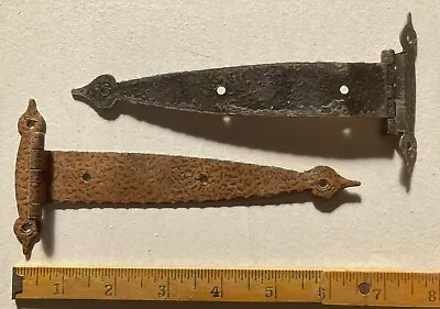 $39.99 • Buy 18 Vintage Colonial Spade Cabinet Door Copper Strap Door Hinges 6” Used