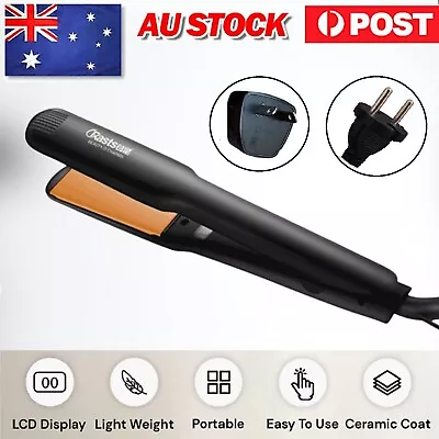 Hair Straightener Curler Dry Ceramic Curling Iron Ultra Smooth 2 In 1 Hair Tool • $58.99