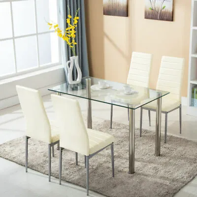 Uenjoy Glass Dining Table Without Chairs Set (30501071) • $200
