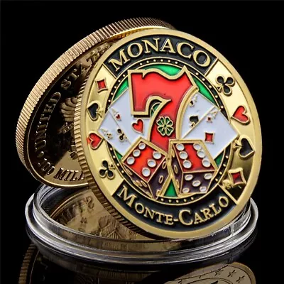 Monaco Carlo Casino Limited Edition Gold Plated Coin Poker Card Guard Collection • $4.41