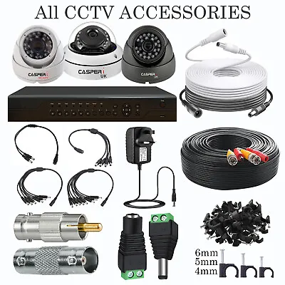 Digital 2MP-5MP DVR 5MP Dome Camera BNC Extension DCE Cable 12V 1A 2A 3A Adapter • £2.50