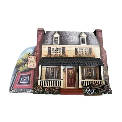 Country Lane Brandywine Collectibles Houses Marlene Whiting Wood House Quilts Fo • $26.10