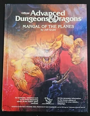 Official Advanced Dungeons & Dragons  Manual Of The Planes 1987 TSR #2022 • $99.99