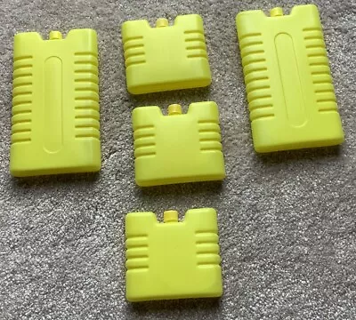 Yellow Reusable Freezer Cool Blocks Ice Pack Coolers For Picnic Travel Lunch Box • £5