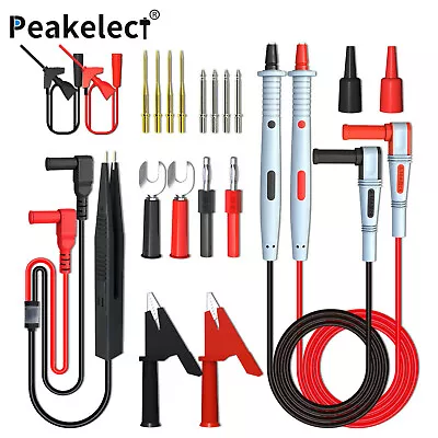 Peakelect Multimeter Test Lead Kit With Alligator Clip Mini Grabber Test Tweezer • $17.59