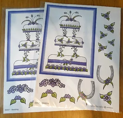 Lot De - Paper Craft - 2 Packs - Toppers - Wedding - Lili Of The Valley - Bnip • £1.25