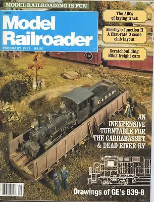 Model Railroader Magazine February 1987 The ABCs Of Laying Track • $4.99