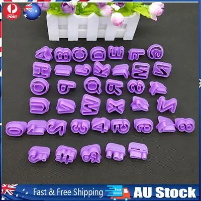 $8.79 • Buy Number Letter Fondant Cake Decorating Set Icing Cutter Mold With Handle