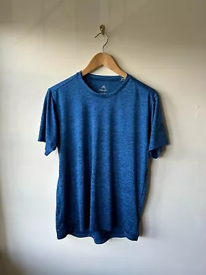 Adidas Freelift Blue Sports T Shirt Size Medium | Climalite Tee Top Gym Running • £13