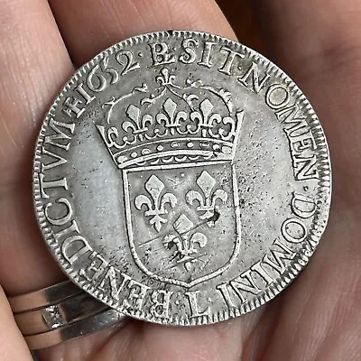 Louis XIV - 1652 Silver Ecu - L - Bayonne Mint • £375