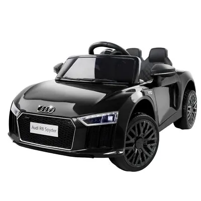 Kids Ride On Car Audi Licensed R8 Battery Electric Toy Black Remote 12V Cars • $166.44