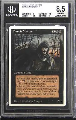 1994 Summer Magic Zombie Master Rare Magic: The Gathering Card BGS 8.5 • $2200