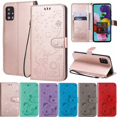 Cat Bee Wallet Leather Flip Case Cover For Samsung S20 FE S10 Note 20 Ultra A21S • $14.95