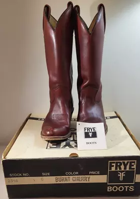 Vintage FRYE Cowboy Boots 9D Mens WESTERN Leather Rodeo Made In USA 2356 • $109.99