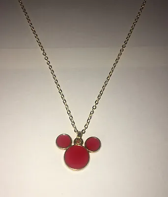 Minnie Mouse Head Pendant Necklace - Red • £3.45