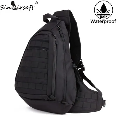Tactical Military Sling Chest Pack Crossbody Large Laptop Backpack Shoulder Bags • £29.99