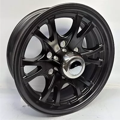 15   Inch  6 Lug   Aluminum  Rim  Black  RV  Camper  Trailer  Wheel  15655MATT • $116