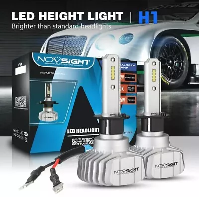 NOVSIGHT Car H1 LED Headlight Kit Bulbs 50W 10000LM High/Low Beam 6500K White AU • $50