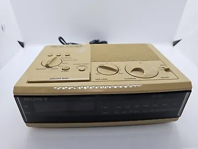 Sony Dream Machine Alarm Clock Radio Simulated Walnut ICF-C3W VINTAGE 80'S • $19.99