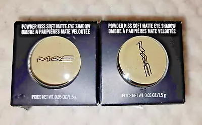 MAC Powder Kiss Soft Matte Eyeshadow Per Suede Me NEW IN BOX FULL SIZE X2 Lot • $17.39