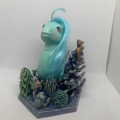 £30 • Buy My Little Pony G1 Sea Pony Pearly Beachcomber With Custom Stand
