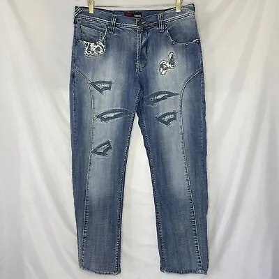 Versace Sport Straight Fit Blue Jeans Men's Size 34 X 34 Cotton Denim Designer • $99.99