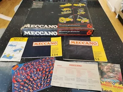 £30 • Buy Vintage 1970's Meccano Set 6 Original Box With Manuals , Not Complete