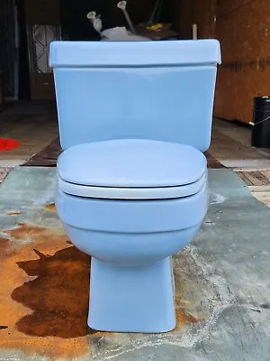 Eljer Blue Toilet With Original Seat Vintage Bathroom • $675