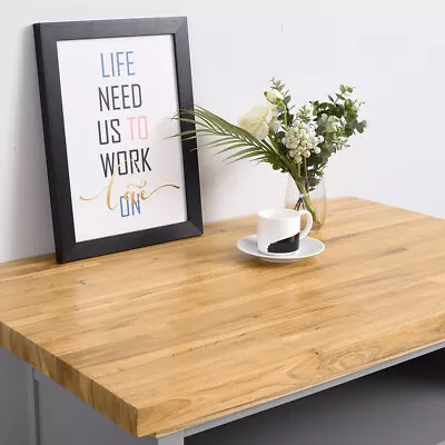 Solid Oak Kitchen Wood Worktops 0.5M 1M 1.2M Mixed Stave Worktops 30mm Thickness • £45.99