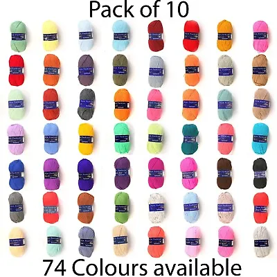 £14.99 • Buy Woolcraft NEW FASHION DK Knitting Yarn / Wool- 100g Double Knit Ball PACKS OF 10