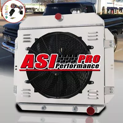 4 Row Radiator Shroud Fan For 1960-1962 Chevy C/K Pickup Truck C10 C20 C30L6 V8 • $259