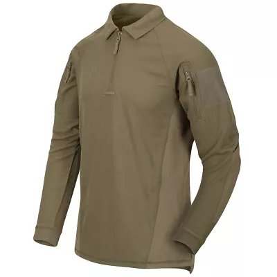 Helikon Mens Polo Shirt Long Sleeve Tactical Combat Shooting Top Adaptive Green • £49.95