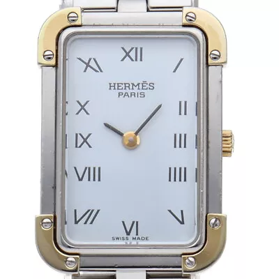 HERMES Croazur Women's Watch CR1.240 Box Gold Plated/Stainless Steel WomenWa... • $432