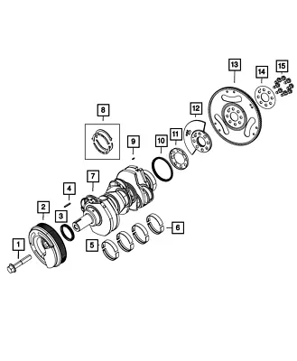 Genuine Mopar Rear Main Crankshaft Seal 68490181AA • $33.95