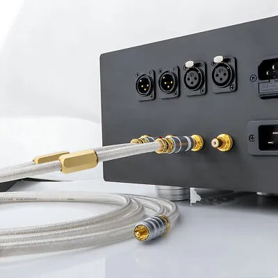 QED 75 Ohm OCC Silver Plate HiFi RCA Cable AMP Audio Signature Interconnect Cord • $18.81